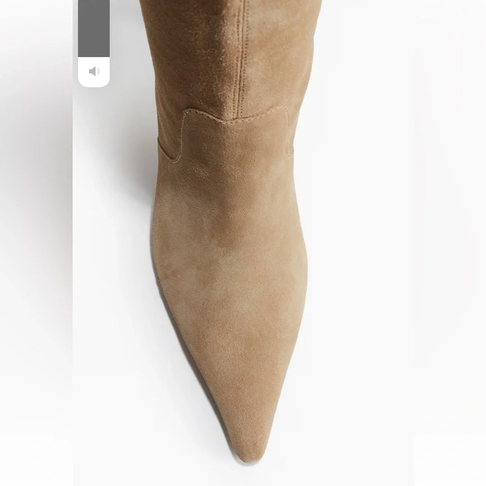 Tan suede Knee high Boots